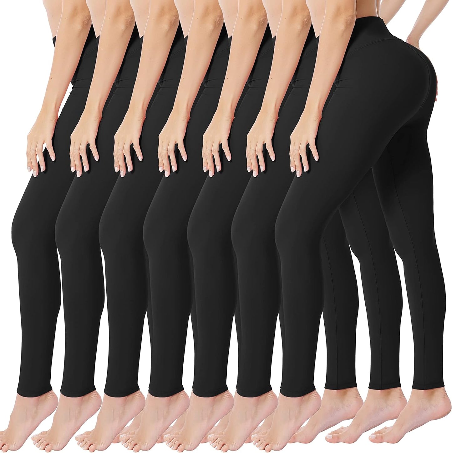 High Waisted Leggings for Women Buttery Soft Stretchy Tummy Control Workout Yoga Running Pants One&Plus Size